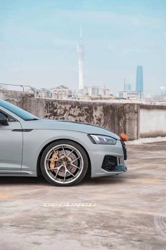 Audi RS4 S4 A4 (all models) B9 / B9.5 2017-ON with Aftermarket Parts - V2 Style Hood Pre-preg Carbon Fiber from TAKD Carbon