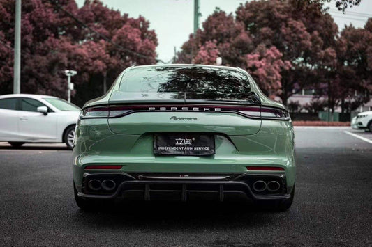 Porsche Panamera 4 & 4S & Turbo 971 (fits both pre-facelift & facelift) 2017-ON with Aftermarket Parts - Rear Diffuser Pre-preg Carbon Fiber from TAKD Carbon