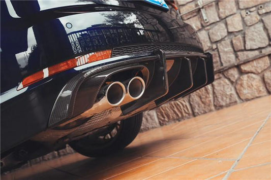 Audi S4 A4 S-line (with s-line bumper) B9 2017 2018 2019 with Aftermarket Parts - Rear Diffuser Pre-preg Carbon Fiber from TAKD Carbon