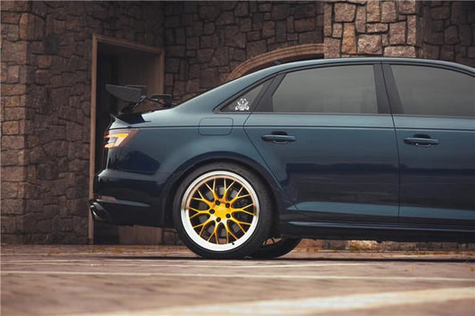 Audi S4 A4 S-line (with s-line bumper) B9 2017 2018 2019 with Aftermarket Parts - Rear Diffuser Pre-preg Carbon Fiber from TAKD Carbon