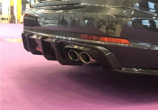 Audi S4 A4 S-line (with s-line bumper) B9 2017 2018 2019 with Aftermarket Parts - V2 Rear Diffuser & Canards Pre-preg Carbon Fiber from TAKD Carbon