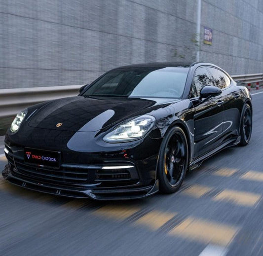 Porsche Panamera 4 & 4S & Turbo 971 (fits both pre-facelift & facelift) 2017-ON with Aftermarket Parts - Side Skirts Pre-preg Carbon Fiber from TAKD Carbon