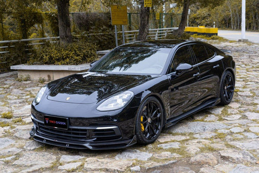 Porsche Panamera 4 & 4S & Turbo 971 (fits both pre-facelift & facelift) 2017-ON with Aftermarket Parts - Side Skirts Pre-preg Carbon Fiber from TAKD Carbon