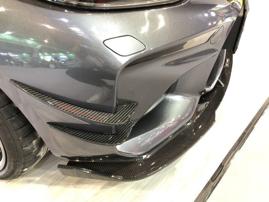 BMW M2 / M2C F87 2016 2017 2018 2019 2020 2021 with Aftermarket Parts - V1 Style Front Canards Carbon Fiber from TAKD Carbon