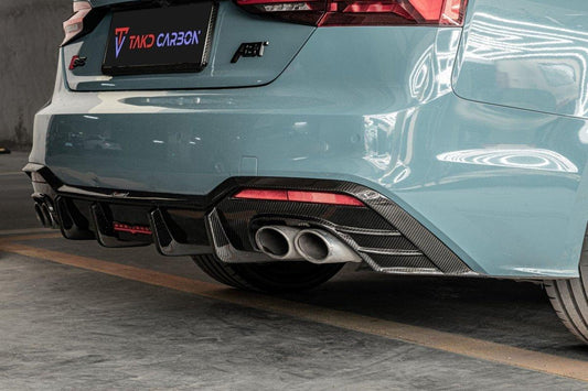 Audi S5 A5 S-line (with s-line bumper) B9.5 2020 2021 2022 2023 2024 with Aftermarket Parts - Rear Diffuser Pre-preg Carbon Fiber from TAKD Carbon