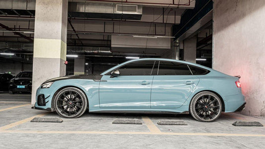 Audi S5 A5 S-line (with s-line bumper) B9.5 2020 2021 2022 2023 2024 with Aftermarket Parts - Rear Diffuser Pre-preg Carbon Fiber from TAKD Carbon
