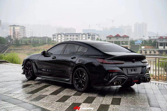 BMW 8 Series M850 840 (With M-Package Bumper) G14 G15 G16 2018 2019 2020 2021 2022 2023 2024 with Aftermarket Parts - V1 Style Rear Diffuser Pre-preg Carbon Fiber from TAKD Carbon