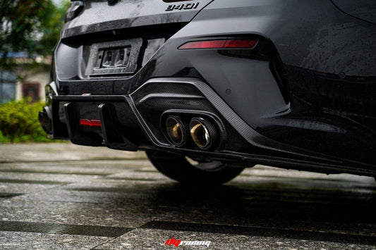 BMW 8 Series M850 840 (With M-Package Bumper) G14 G15 G16 2018 2019 2020 2021 2022 2023 2024 with Aftermarket Parts - V1 Style Rear Diffuser Pre-preg Carbon Fiber from TAKD Carbon