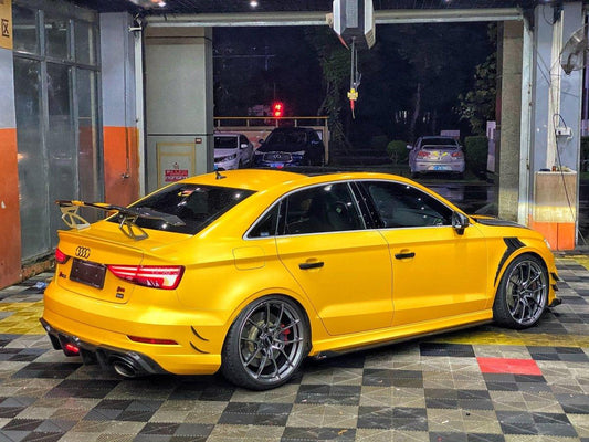 TAKD Carbon Dry Carbon Fiber Side Skirts for Audi RS3 8V 2018-2020 - Performance SpeedShop