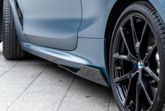 BMW 8 Series 840i M850 G14 G15 G16 2018-ON with Aftermarket Parts - AC Style Side Skirts Pre-preg Carbon Fiber from TAKD Carbon
