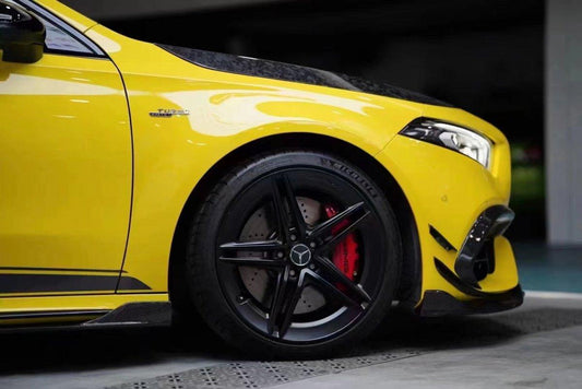 Mercedes Benz A-Class A45 W177 2019-ON with Aftermarket Parts - Front Canards Pre-preg Carbon Fiber from TAKD Carbon