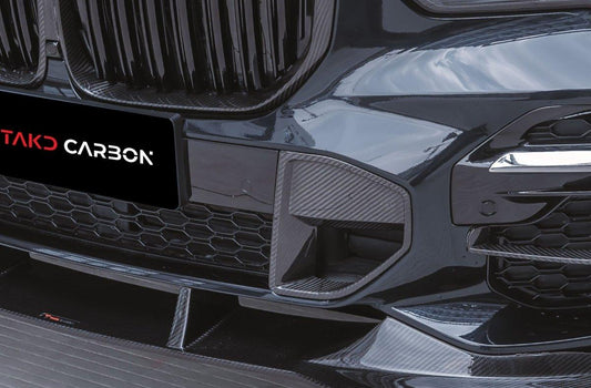 BMW X5 G05 M50i & X/S Drive 40i (with M-Package) Pre-LCI with Aftermarket Parts - Front Intake Vents Pre-preg Carbon Fiber from TAKD Carbon