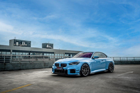 BMW M2 / M2C G87 2023 2024 with Aftermarket Parts - Front Lip Pre-preg Carbon Fiber from TAKD Carbon