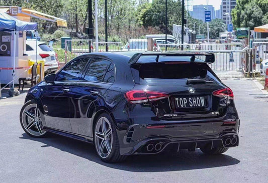 Mercedes Benz A-Class A45 A35 A220 W177 2019-ON with Aftermarket Parts - Rear Bumper Canards Pre-preg Carbon Fiber from TAKD Carbon