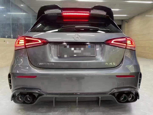 Mercedes Benz A-Class A45 A35 A220 W177 2019-ON with Aftermarket Parts - Rear Roof Spoiler Pre-preg Carbon Fiber from TAKD Carbon