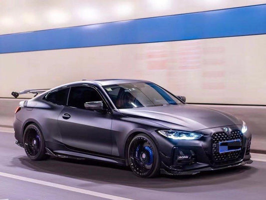 BMW 4 Series 430i M440i G22 G23 2020-ON & 4 Series Gran Coupe M440i 430i (with M-package bumper,Does not fit base model) G26 2022-ON & I4 M50 / e Drive 40 (with M-package bumper,Does not fit base model) G26 2022-ON with Aftermarket Parts - Side Skirts Pre-preg Carbon Fiber from TAKD Carbon
