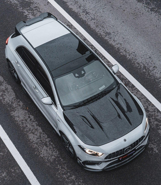 Mercedes Benz CLA-Class CLA45/CLA35/CLA250 C118 2020-ON & A-Class A45/A35/A250/A220 W177 2019-ON with Aftermarket Parts - Hood Pre-preg Carbon Fiber from TAKD Carbon