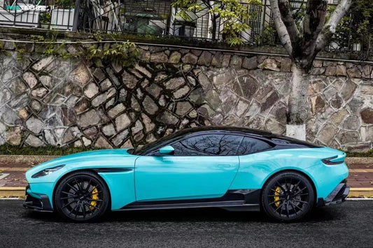 Aston Martin DB11 V8 V12 2017 2018 2019 2020 2021 2022 2023 with Aftermarket Parts - Rocker Panels & Side Skirts Extensions Side Skirt Set Carbon Fiber from Ventus Veloce