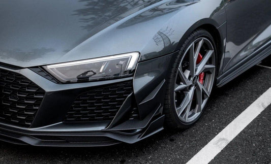 Audi R8 Gen 2 2020 2021 2022 2023 with Aftermarket Parts - Front Canards Carbon Fiber from Ventus Veloce