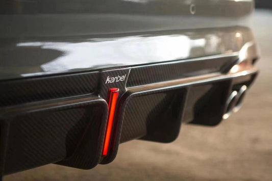 Audi S4 B9.5 2020-ON with Aftermarket Parts - Rear Diffuser & Canards V1 Style Pre-preg Carbon Fiber from Karbel Carbon