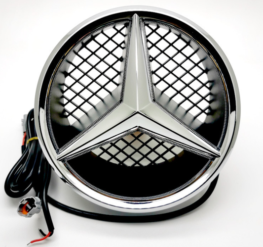 DuPont Tech V3 Silver Chrome Mercedes Benz Light Up Emblem Illuminated Star for B-Class B200 W245 2005–2011 LED RGB
