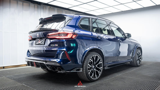 BMW X5 G05 M50i X/S Drive 40i (with M-Package) (Fits Both Pre-LCI & LCI) 2019-ON & X5M X5MC F95 (Fits Both Pre-LCI & LCI)  2020 2021 2022 2023 2024 with Aftermarket Parts - AE Style Rear Spoiler Carbon Fiber from ArmorExtend