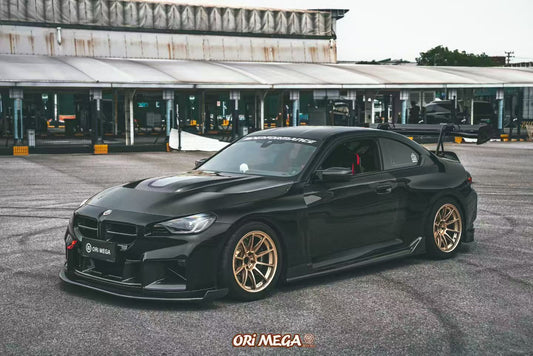 BMW M2 M2CS G87 2023-ON & 2 Series 230i M240i G42 2022-ON with Aftermarket Parts - ART Vented Transparent Glass V2 Style Hood Bonnet Double-sided Dry Pre-preg Carbon Fiber from ArmorExtend