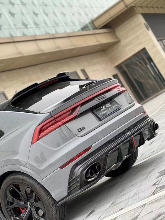 Karbel Carbon V1 Rear Diffuser for Audi Q8 2019-ON Carbon Fiber