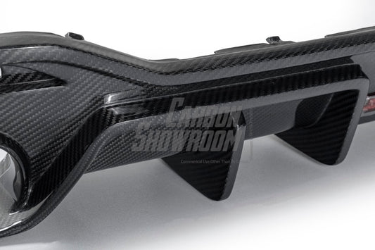 Audi S5 A5 S-line (with s-line bumper) B9.5 2020 2021 2022 2023 2024 with Aftermarket Parts - V2 Style Rear Diffuser & Canards Pre-preg Carbon Fiber from TAKD Carbon