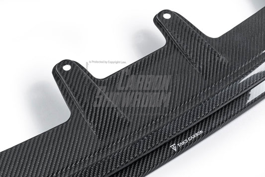 BMW 5 Series 530 540 (with M-package bumper, does not fit base model) & i5 e/x Drive40 (with M-package bumper, does not fit base model) M60 G60 G61 2024-ON with Aftermarket Parts - V1 Style Front Lip Pre-preg Carbon Fiber from TAKD Carbon