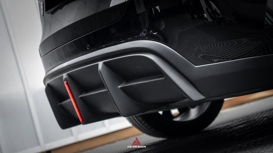 Tesla Model Y 2021 2022 2023 2024 with Aftermarket Parts - Plustic Style Rear Diffuser ABS from  ArmorExtend