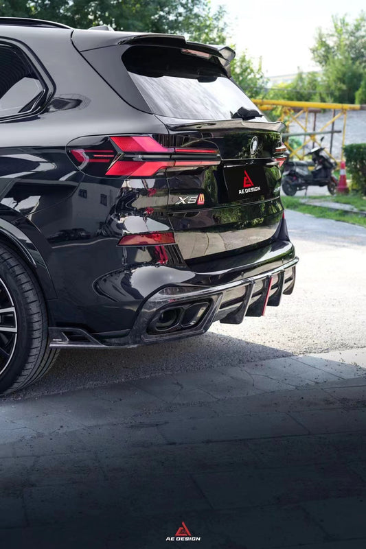 BMW X5 G05 M50i X/S Drive 40i (with M-Package) (Fits Both Pre-LCI & LCI) 2019 2020 2021 2022 2023 2024 with Aftermarket Parts - AE Style Rear Diffuser & Canards PP from ArmorExtend