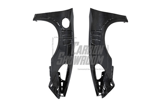 Porsche 718 Cayman / Boxster / GTS / GT4 / Spyder 2017 2018 2019 2020 2021 2022 2023 2024 with Aftermarket Parts - Pre-preg Carbon Fiber Front Fenders from TAKD Carbon