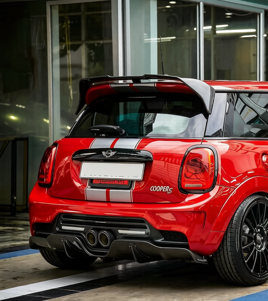 Mini Cooper S F56 & 2014 2015 2016 2017 2018 Pre-LCI & 2019 2020 2021 First LCI with Aftermarket Parts - DAG Style Rear Diffuser Underboard Carbon Fiber from EPR USA