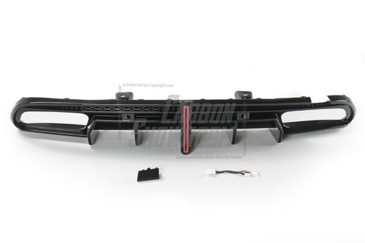 Benz C-Class C63S C63 C43 AMG C300 W205 Sedan (Fits Both Pre-LCI & LCI,C300 requires sport package bumper) 2015-2021 Aftermarket Parts - VTEN Rear Diffuser&Canards ABS