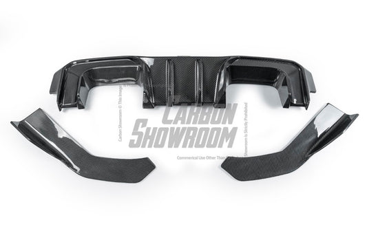 BMW M3/M3C G80/G81 2021 2022 2023 2024 & M4/M4C G82/G83 2021 2022 2023 2024 with Aftermarket Parts - V1 Style Rear Diffuser & Canards Pre-preg Carbon Fiber from TAKD Carbon