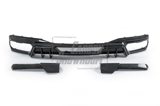 X7 xDrive40i(With M-Package Bumper) xDrive50i M50i M60i G07 2019-ON with Aftermarket Parts - Rear Diffuser & Canards Pre-preg Carbon Fiber from TAKD Carbon