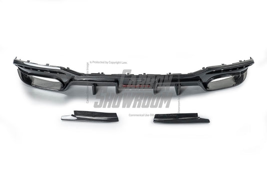 Audi S5 A5 S-line (with s-line bumper) B9.5 2020 2021 2022 2023 2024 with Aftermarket Parts - V2 Style Rear Diffuser & Canards Pre-preg Carbon Fiber from TAKD Carbon