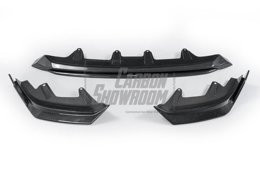 BMW 5 Series 530 540 (with M-package bumper, does not fit base model) & i5 e/x Drive40 (with M-package bumper, does not fit base model) M60 G60 G61 2024-ON with Aftermarket Parts - V1 Style Front Lip Pre-preg Carbon Fiber from TAKD Carbon