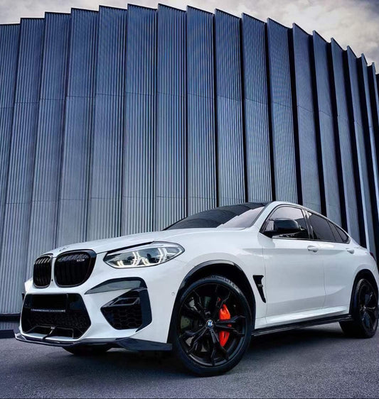 BMW X3 X3M X3MC G01 F97 (Fits Both Pre-LCI & LCI) 2019-ON & X4 X4M X4MC G02 F98 (Fits Both Pre-LCI & LCI) 2019-ON with Aftermarket Parts - Side Skirts Pre-preg Carbon Fiber from Karbel Carbon