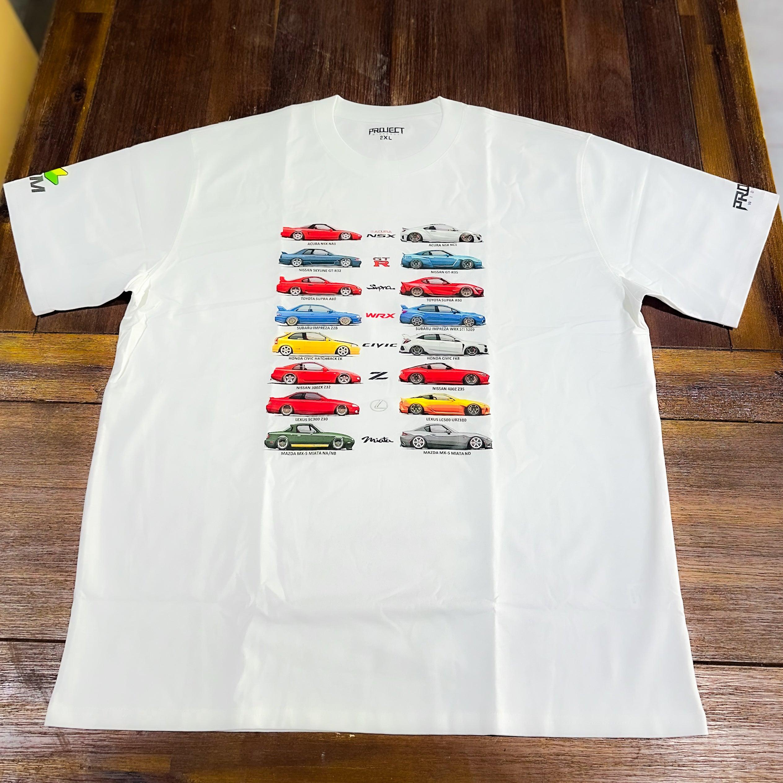 Car Part Merch JDM Car Generations Baggy T-Shirt Merch– Performance SpeedShop
