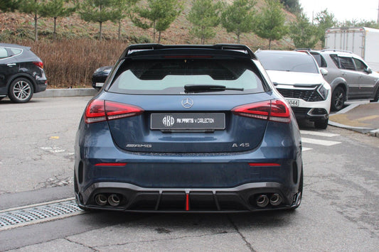 Mercedes Benz A-Class A45/A35/A250/A220 W177 2019 2020 2021 2022 2023 2024 with Aftermarket Parts - AE Style Rear Diffuser Carbon Fiber from ArmorExtend