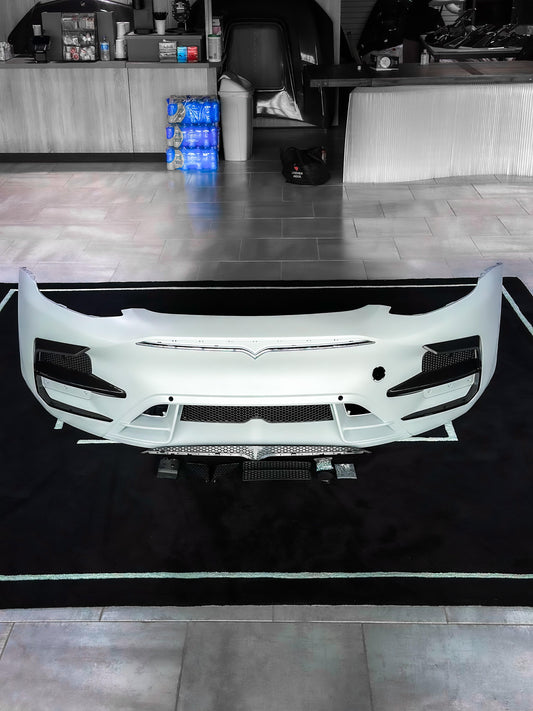 SD Carbon Front Bumper & Lip For Tesla Model Y / Performance