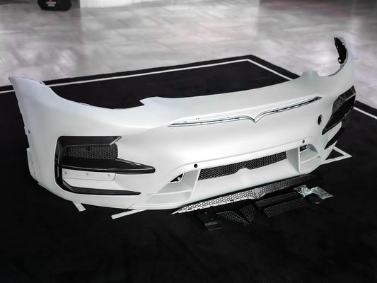 SD Carbon Front Bumper & Lip For Tesla Model Y / Performance