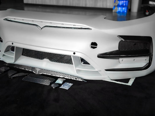 SD Carbon Front Bumper & Lip For Tesla Model Y / Performance