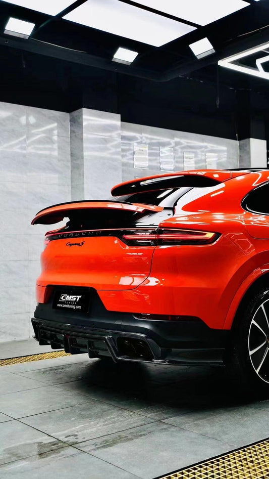 Porsche Cayenne 9Y0 9Y0.1 Base/S/Turbo/Turbo S 2019-2023 & Cayenne 9Y3 9Y3.1 Base/S/Turbo/Turbo S 2019-2023 with Aftermarket Parts - Carbon Fiber & FRP Rear Diffuser from CMST Tuning