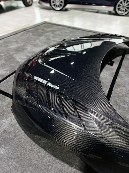 Audi R8 Gen 2 2017 2018 2019 2020 2021 2022 2023 with Aftermarket Parts - AE Style Hood Bonnet Double-sided Carbon Fiber / Partial Carbon Fiber from ArmorExtend