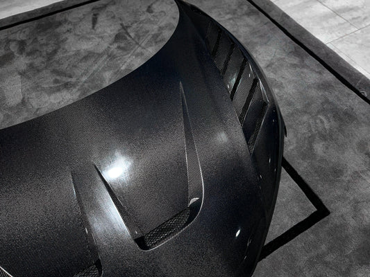 Audi R8 Gen 2 2017 2018 2019 2020 2021 2022 2023 with Aftermarket Parts - AE Style Hood Bonnet Double-sided Carbon Fiber / Partial Carbon Fiber from ArmorExtend