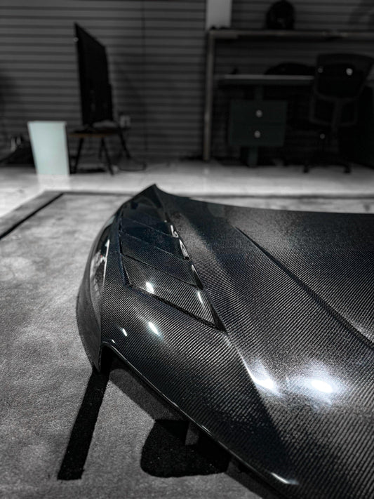 Audi R8 Gen 2 2017 2018 2019 2020 2021 2022 2023 with Aftermarket Parts - AE Style Hood Bonnet Double-sided Carbon Fiber / Partial Carbon Fiber from ArmorExtend