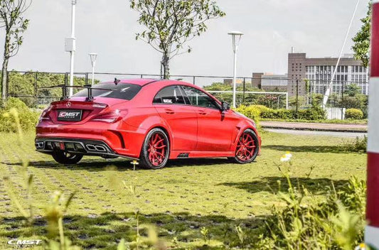 Mercedes Benz CLA45 AMG CLA250 C117 2014-2019 (fitment for CLA250 requires sport package bumper) with Aftermarket Parts - Rear Diffuser Carbon Fiber / FRP from CMST Tuning